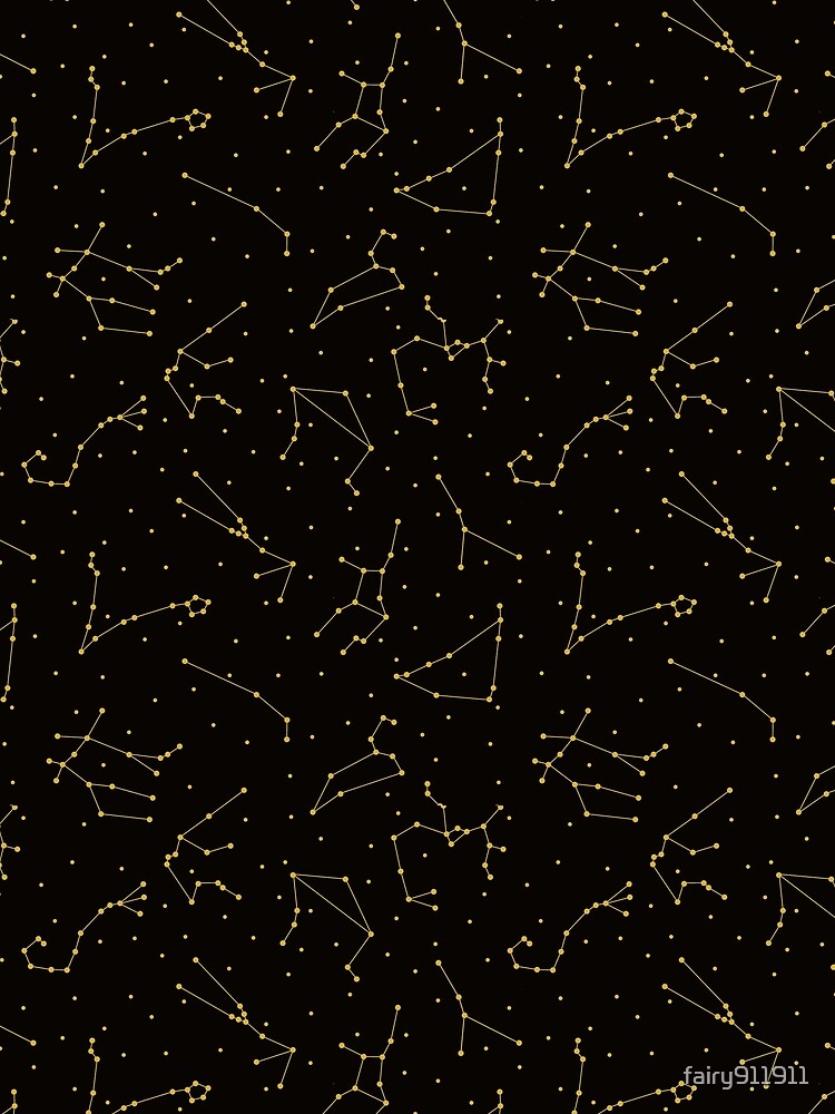 Black and Gold Zodiac Constellations by fairy911911