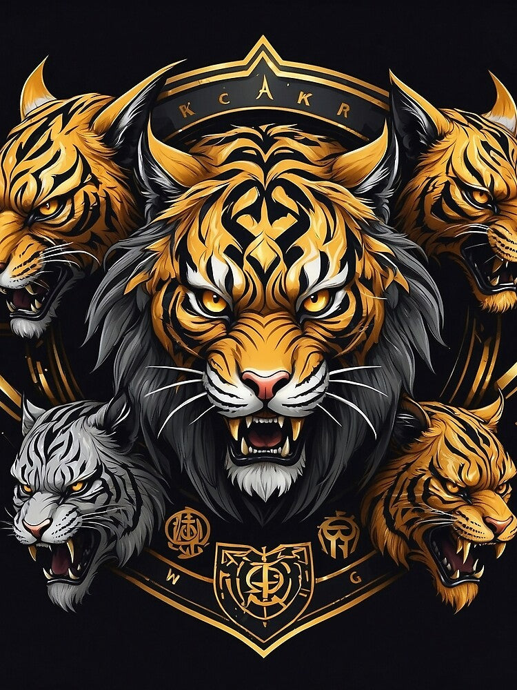 Nordic Tiger Symbols: Embrace the Power of Ancient Icons in this Unique Design by Fafa ND