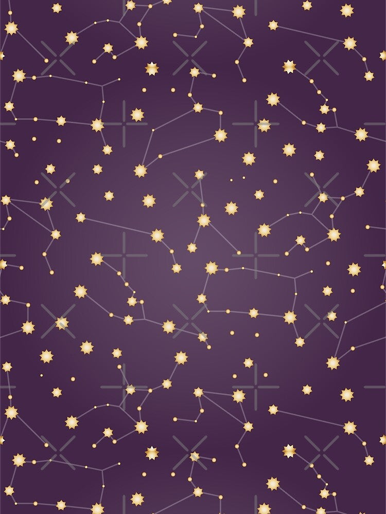 Constellations Aubergine Gold by OddPop