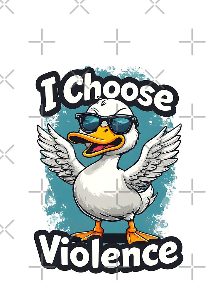 I Choose Violence – Cute Psycho Duck Meme by owi-art