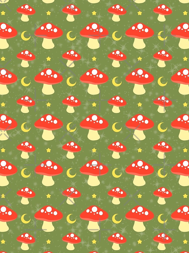 Red Mushrooms Pattern by JMDesignHouse