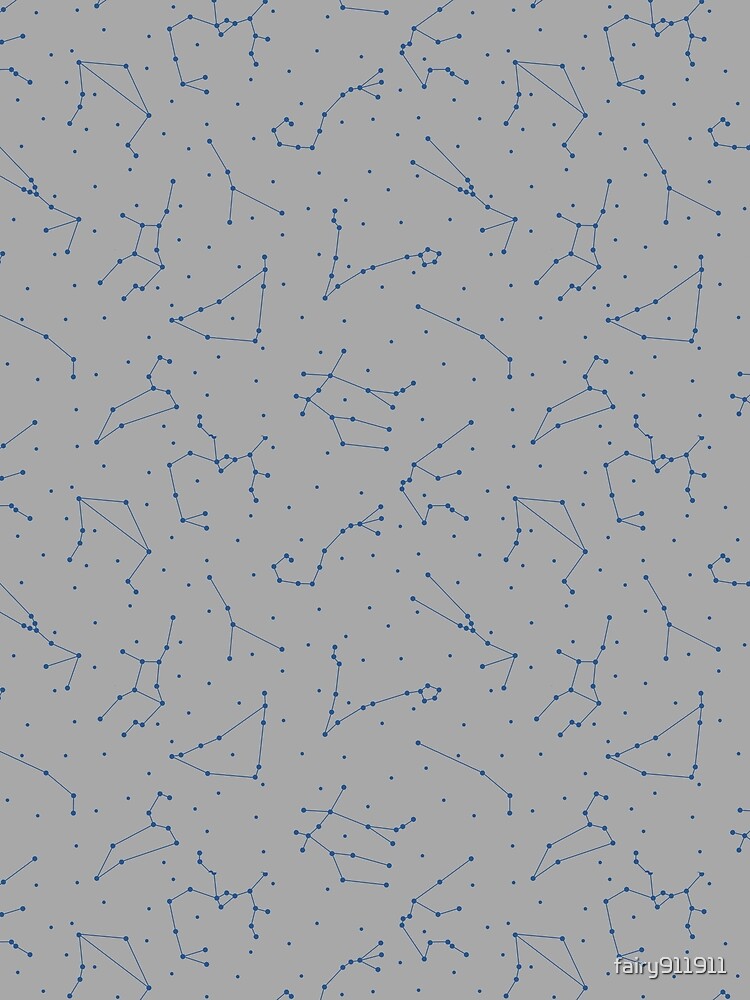 Gray and Navy Zodiac Constellations by fairy911911