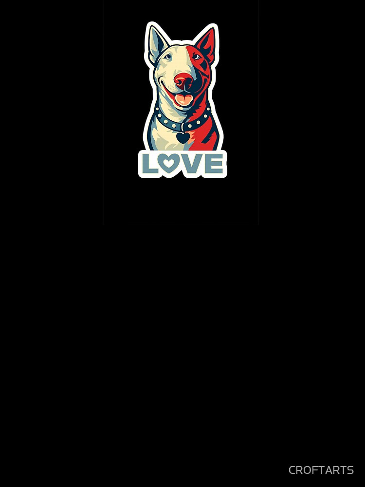 BULLTERRIER LOVE - STICKER by CROFTARTS