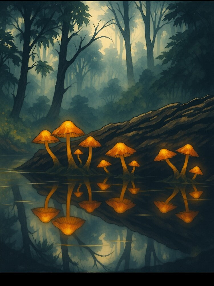 Misty Mushroom Reflections by The Rogue Mark
