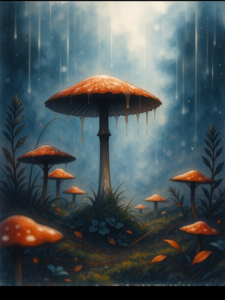 Mystical Mushroom in the Rain by The Rogue Mark
