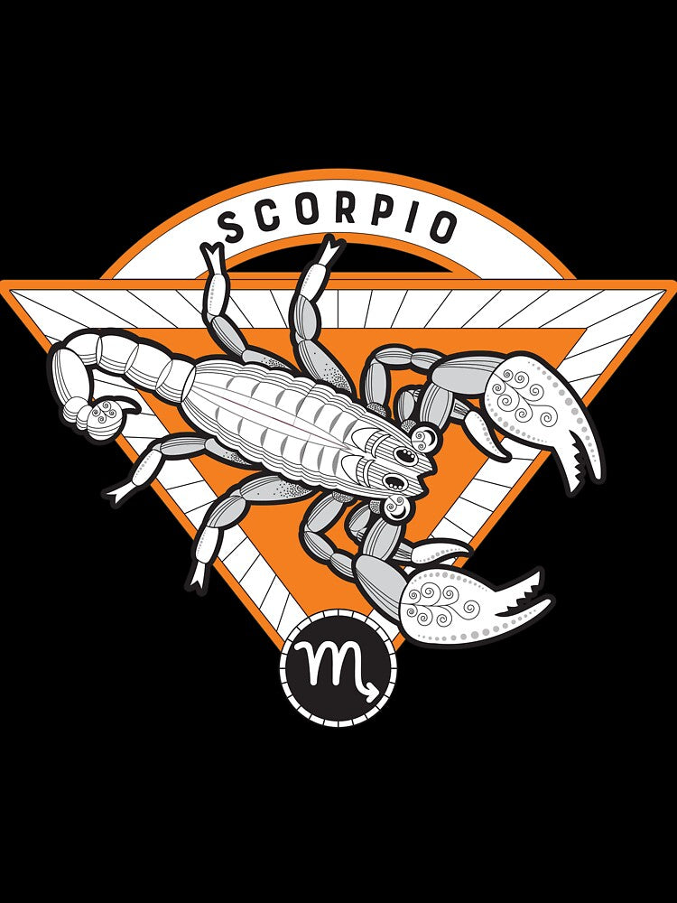 SCORPIO The Scorpion Zodiac Starsign Triangle Graphic by Carina Parry Studios