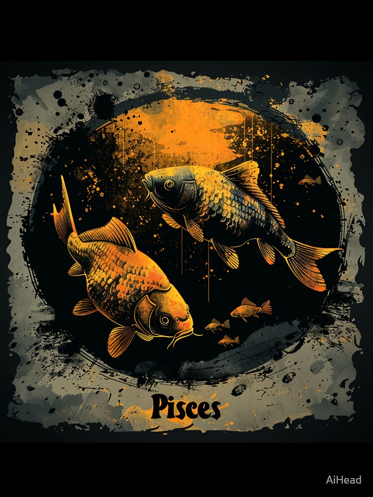 Grunge Style Pisces Zodiac Sign by AiHead