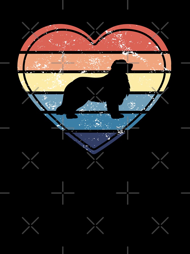 Bernese Mountain Dog Lover Retro Sunset Heart by Print-A-Joke