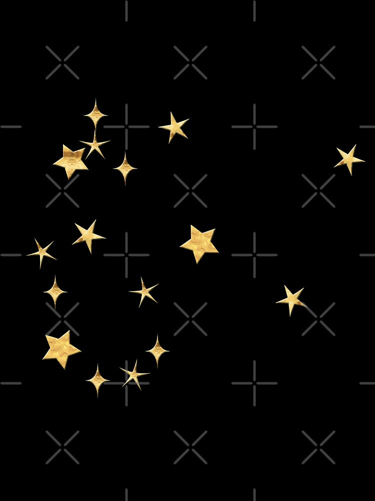 Aquarius Golden Stars Constellation by Lelibeth