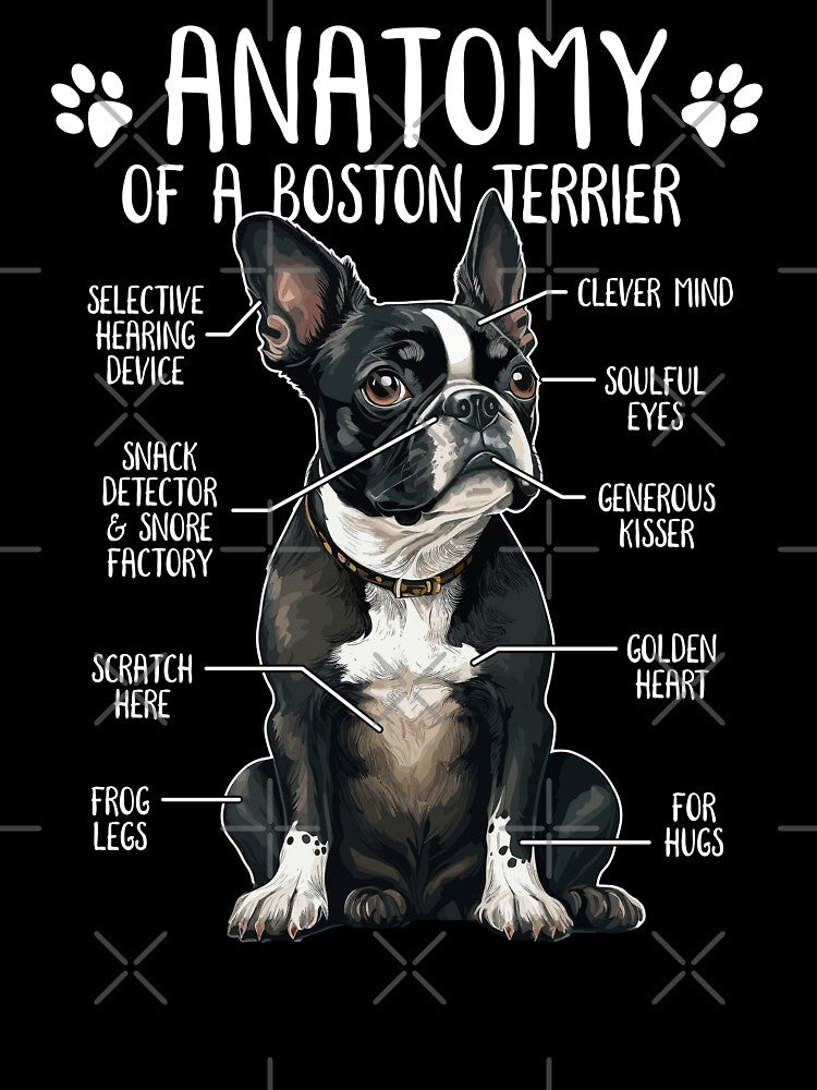 Funny Boston Terrier Anatomy Bostie Dog Lover by lanynx design