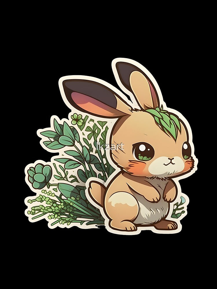 Green-Eyed Bunny Sticker by lkzart