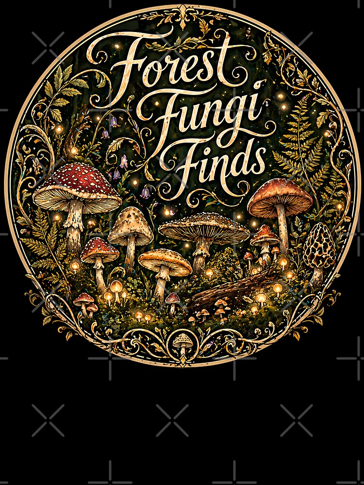 Forest Fungi Finds Magical Woodland Illustration by chattsuede