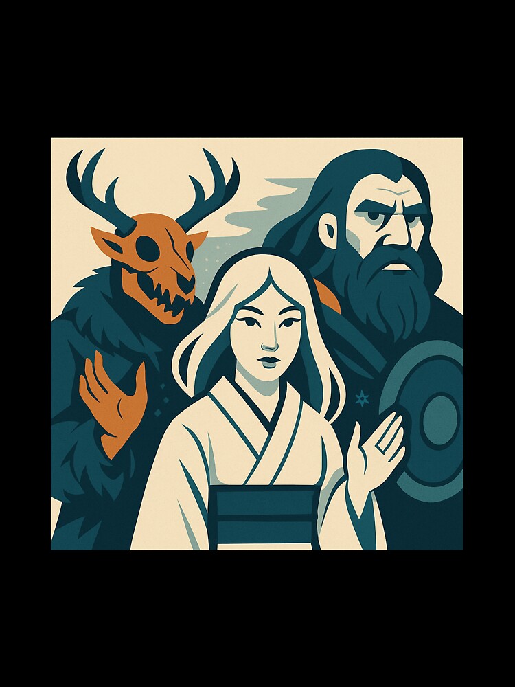Ijiraq, Yuki-Onna and Jotnar 07 by AIfolklore