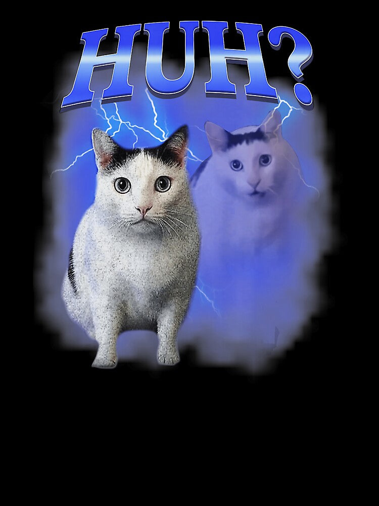 Huh Silly Cat Meme Funny Oddly Bootleg by tadmercado