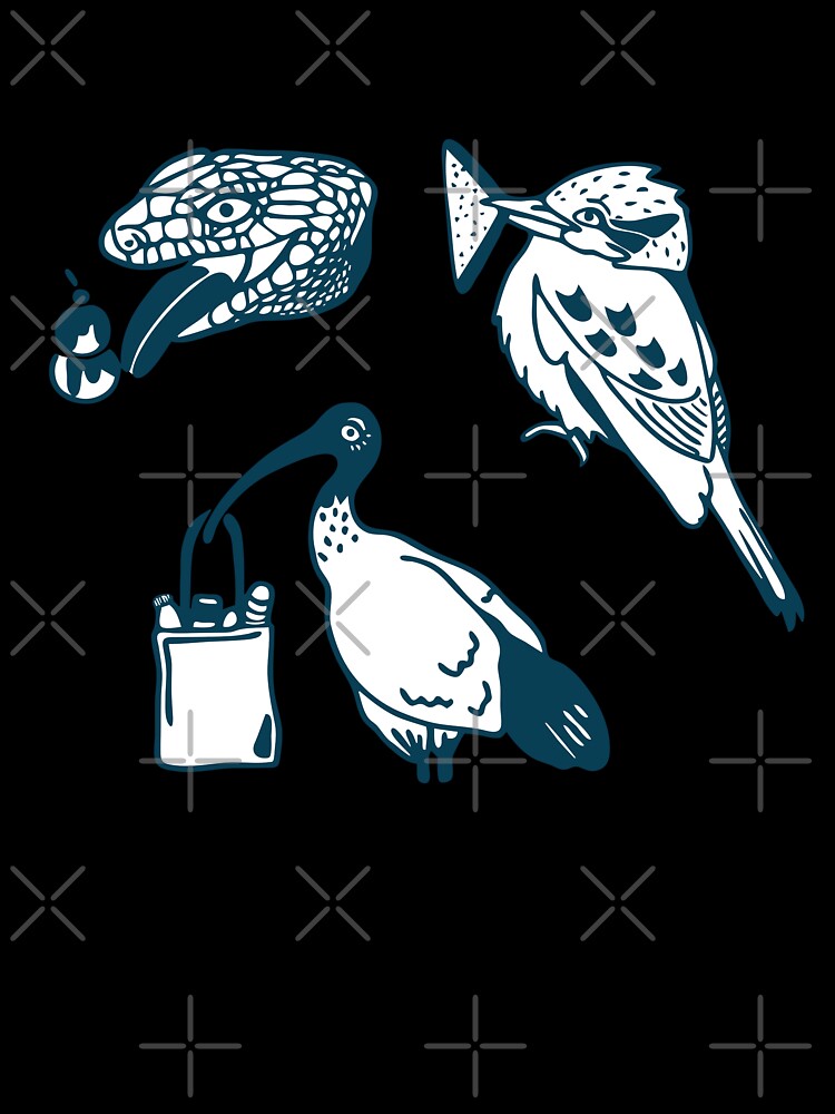 Minimal Australian line art native animals by TanArtDesign