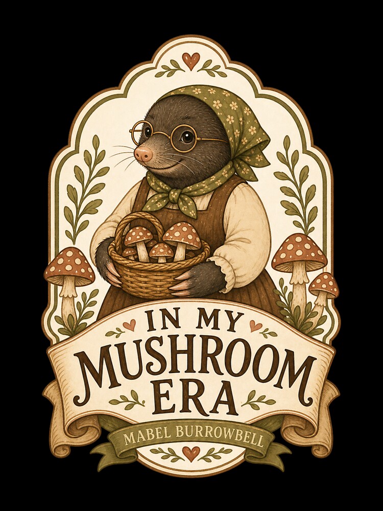 In My Mushroom Era Mole Simple Emblem by WinkleHollow