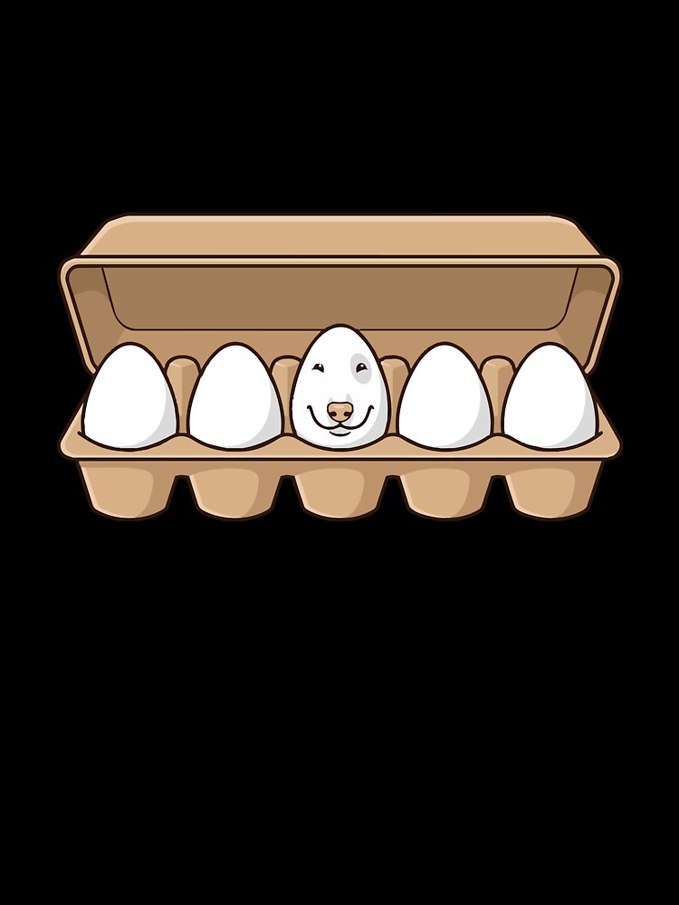 Just A Bull Terrier Egg Head Funny Dog Art by Petzzz