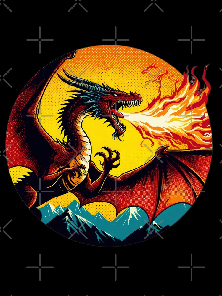 The dream of dragon breathing fire vintage by Expressions-Sel