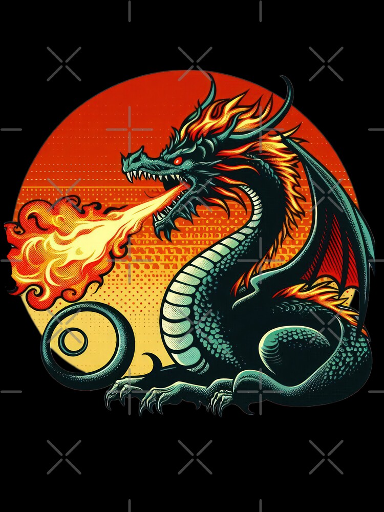 vintage  Mysterious Fire of dragon breathing fire by Expressions-Sel