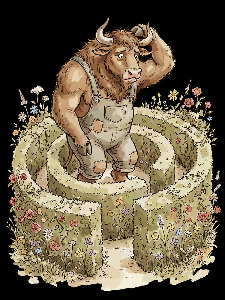 Mythological Creatures: Minotaur's Floral Maze by bapupa