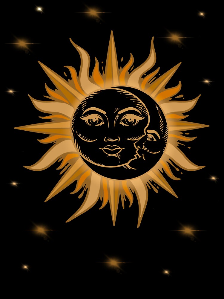 Sun and Moon in golds and tans by clounewcomb