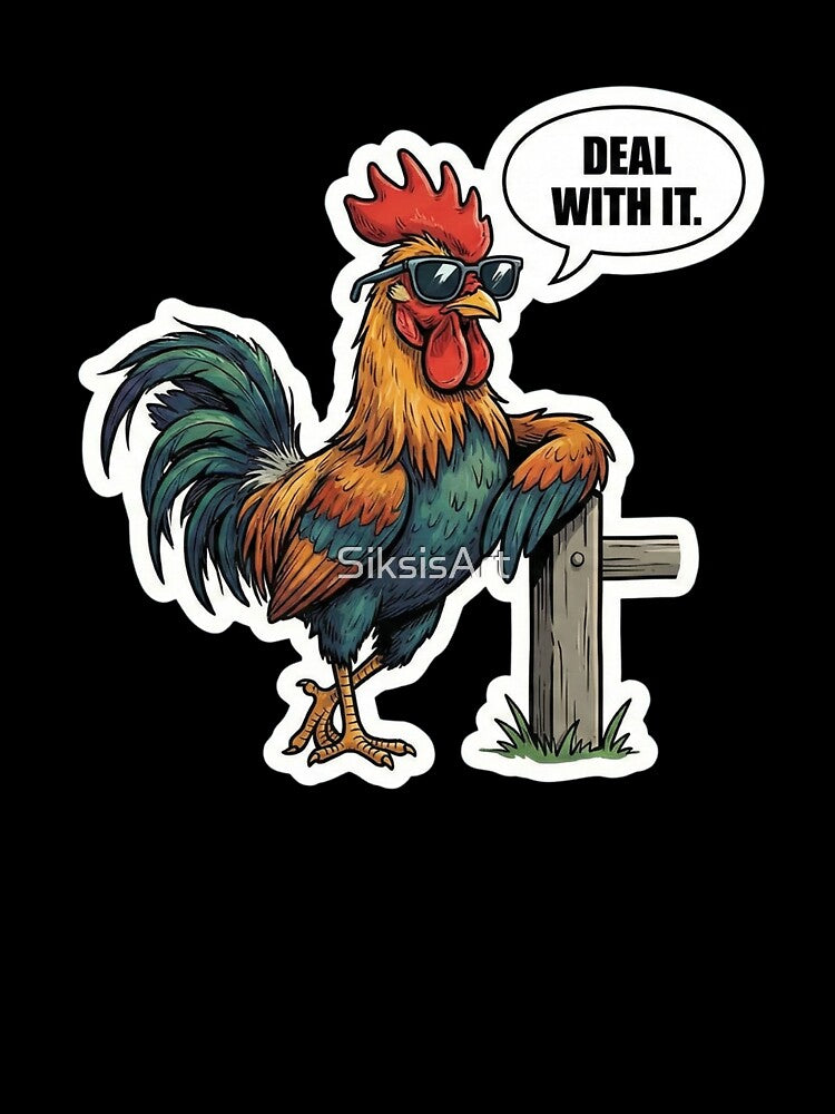 Rooster Meme - Deal With It by SiksisArt
