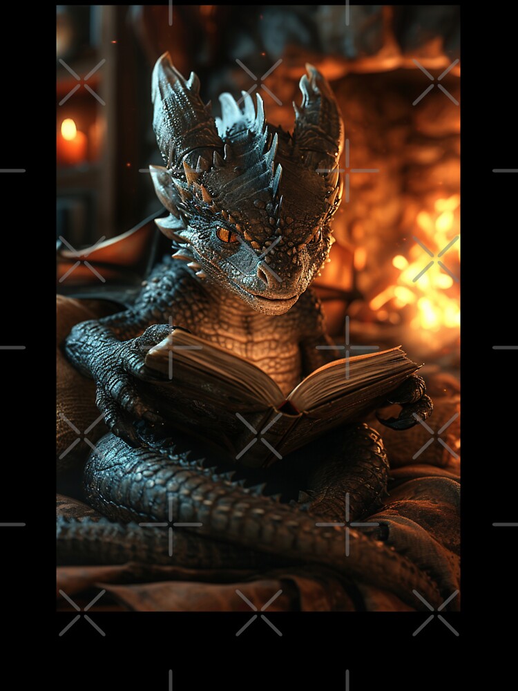 Funny Art Myth Fantasy Folklore Fire Dragon Relaxing C141-1 by MPCFICTION