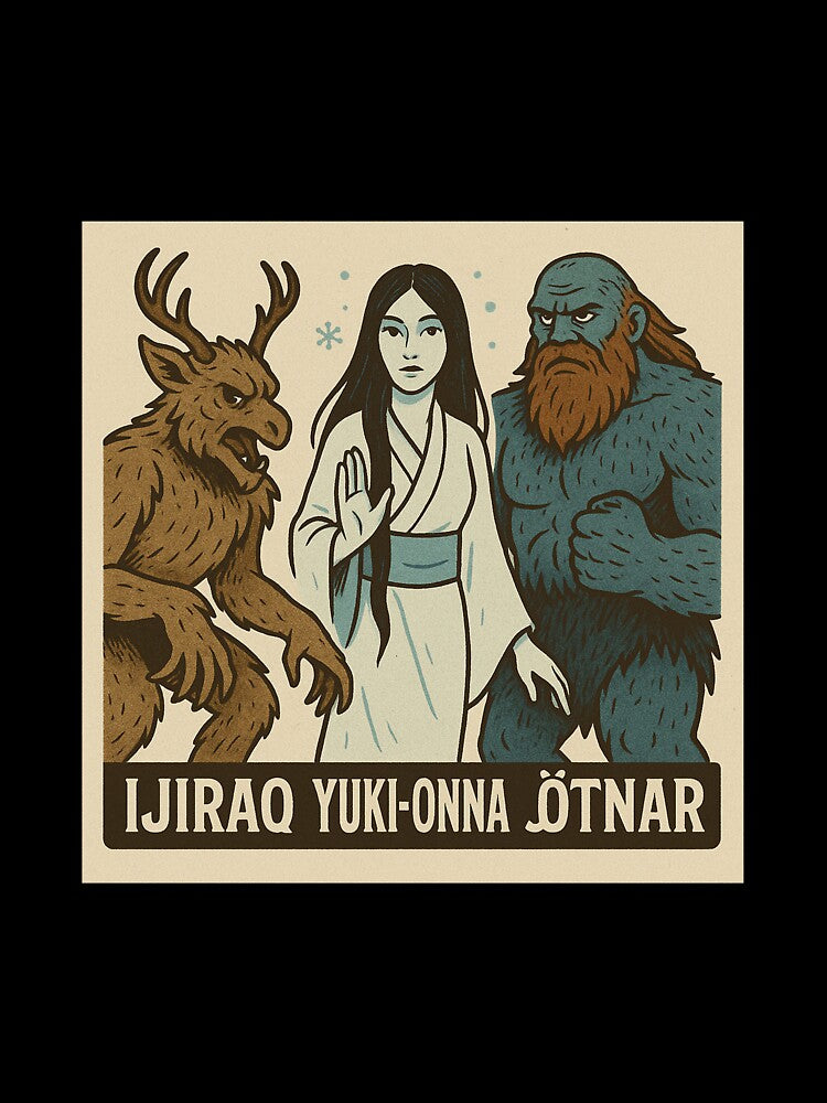 Ijiraq, Yuki-Onna and Jotnar 03 by AIfolklore