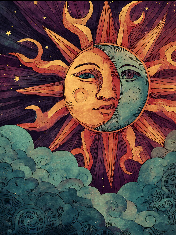 Mystical Sun and Moon Spiritual by bapupa