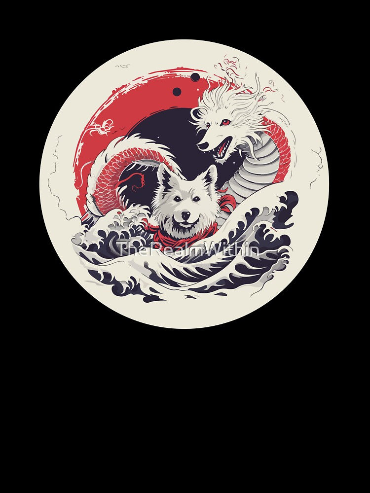 Mythic Canine - Eastern Dragon Dog Illustration by TheRealmWithin