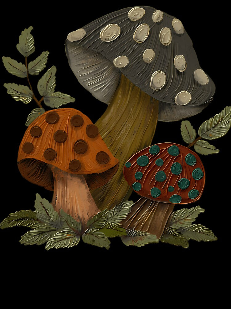 Vintage Forest Fungi Art Tee by RepeatNoProblem