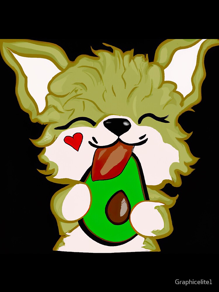 Cute Dog Avocado -The Dog Who Loves Avocado by Graphicelite1