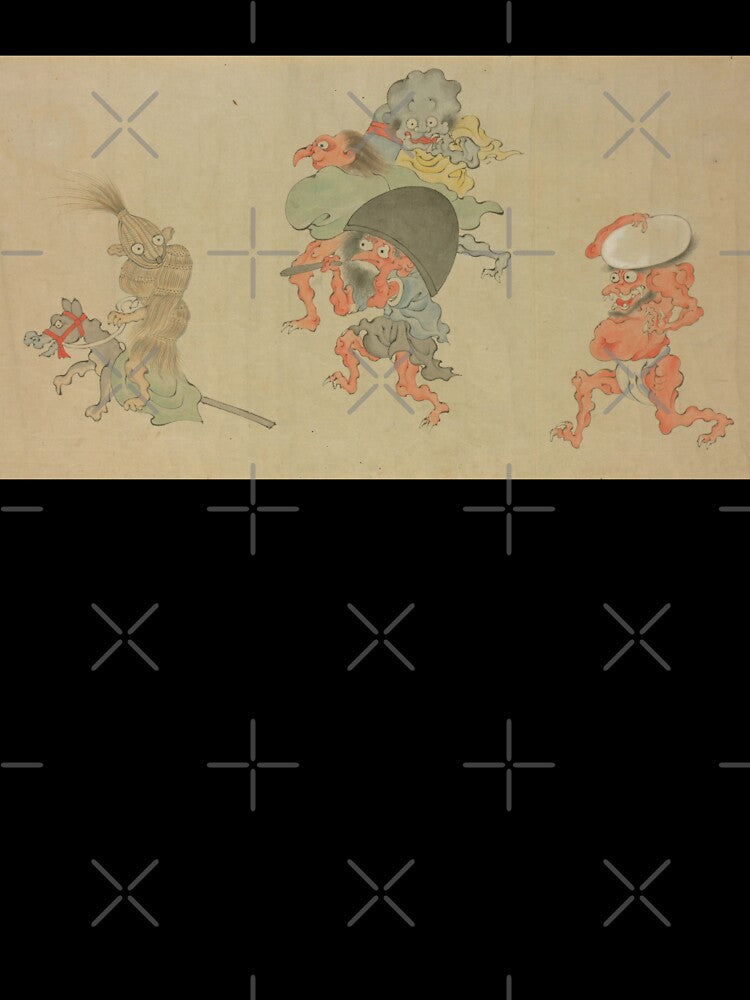 Vintage Japanese Yokai Illustration – Edo Period Supernatural Spirits Art by vekotpu
