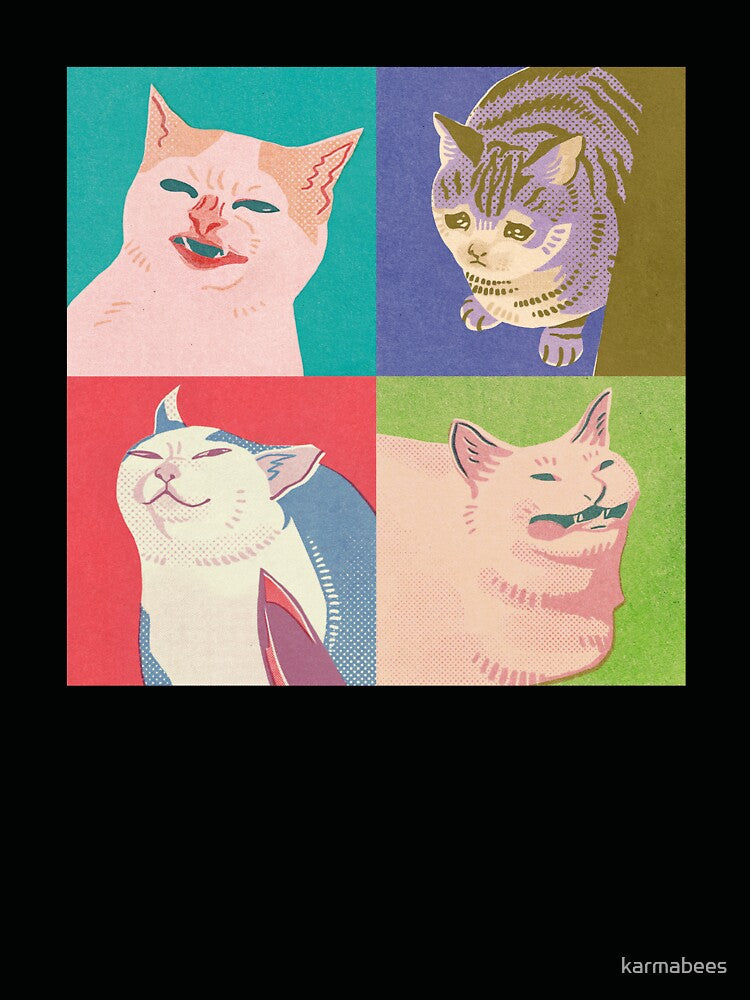 Four Meme Cats of the Apocalypse by karmabees