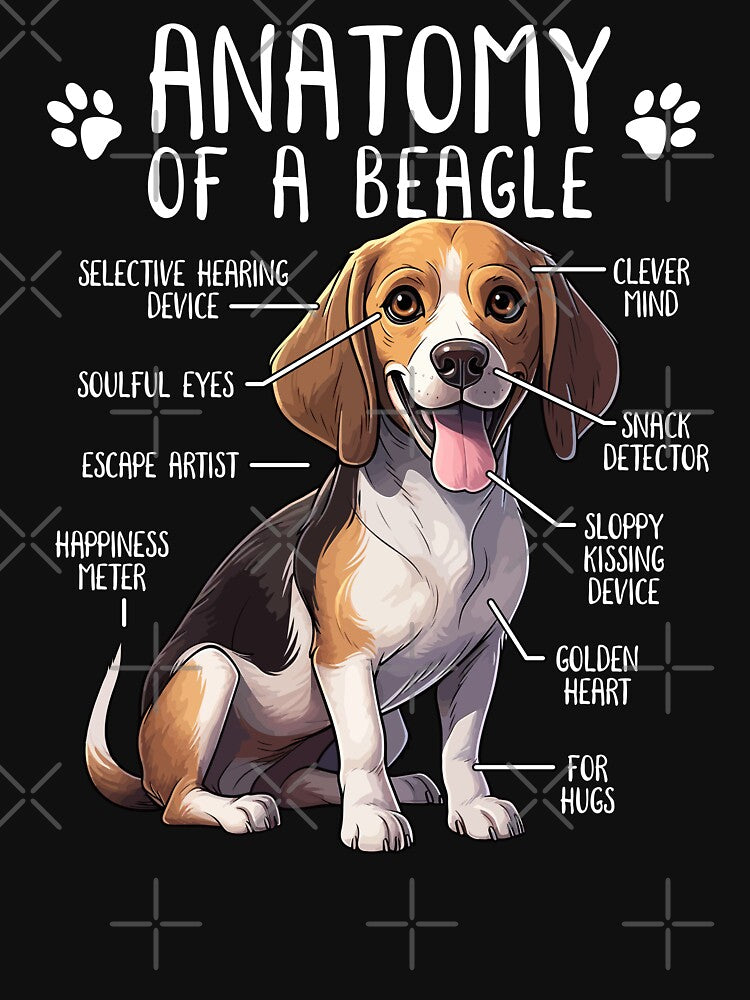 Funny Beagle Anatomy Beagle Dog Lover by lanynx design