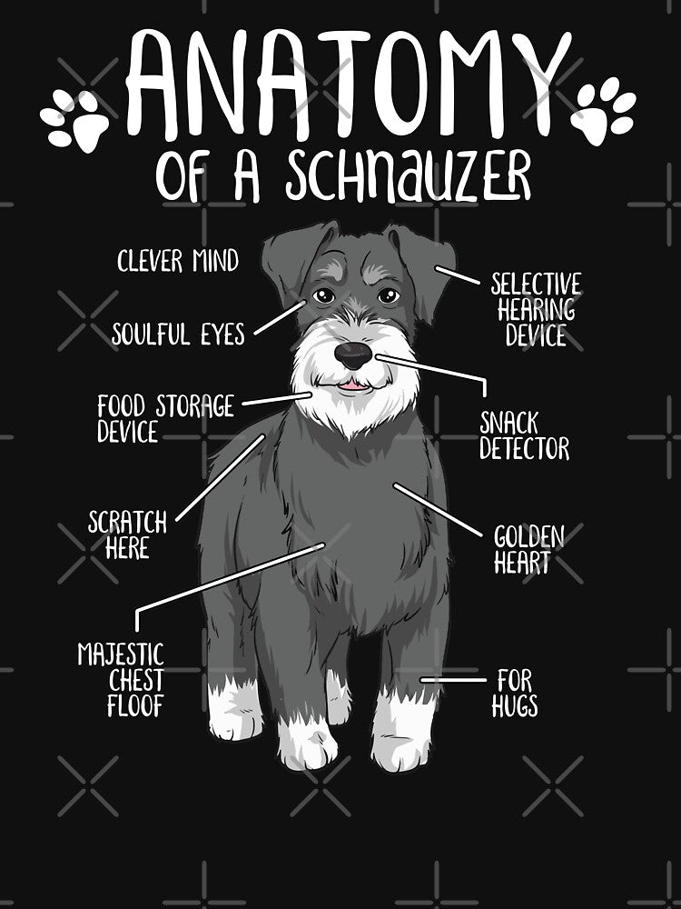 Funny Miniature Schnauzer Anatomy Dog Owner Dog Lover by lanynx design