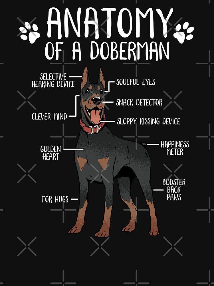 Funny Doberman Anatomy Dog Lover Doberman Pinscher Owner by lanynx design