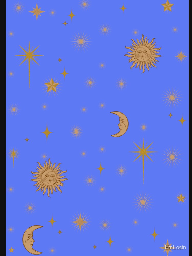 70's Boho Sun Moon Pattern by EmLosin