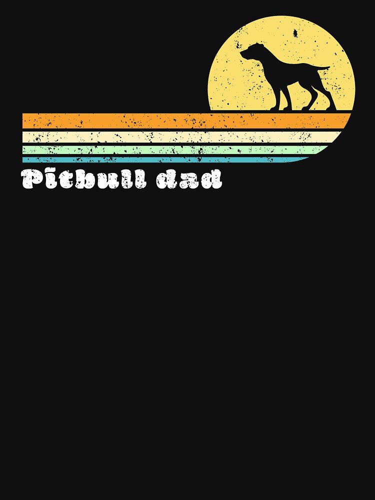 Pittbull Dad, Retro 70’s by NWCreative