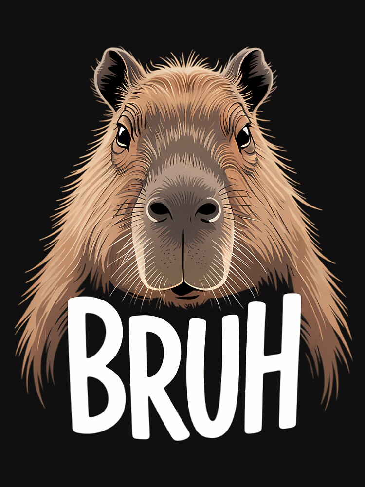 Funny Capybara Meme Lovers Bruh Capybara by DoorwayThreads