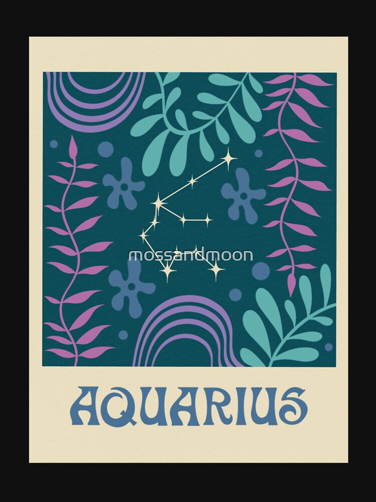 Abstract Aquarius Zodiac by mossandmoon