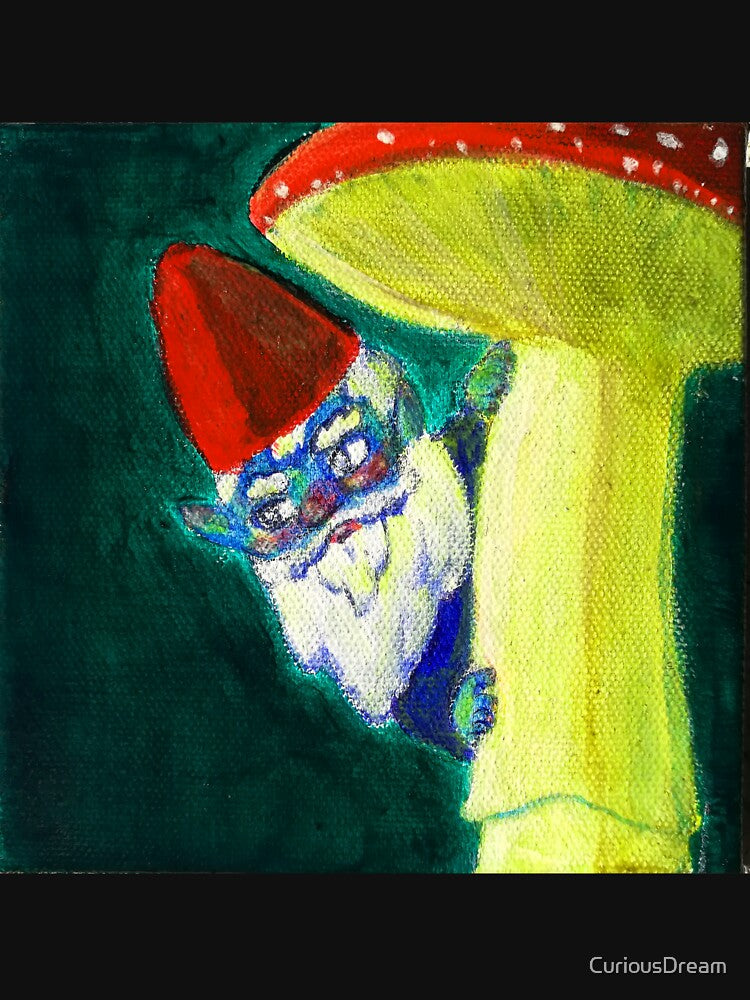 Gnome with Red Mushroom by CuriousDream