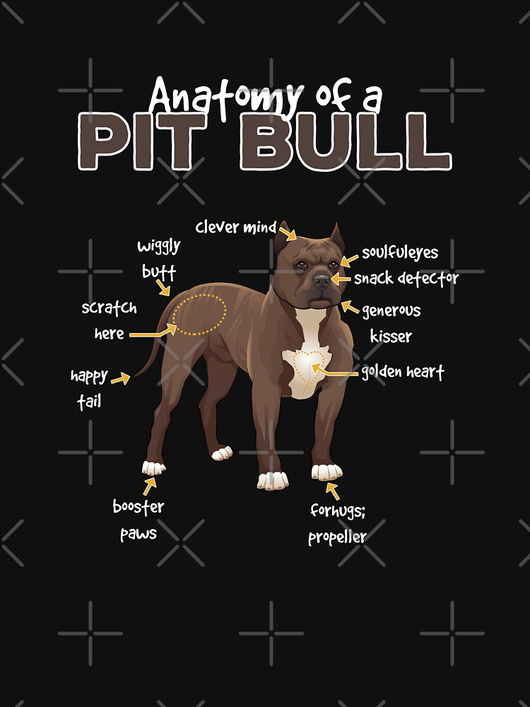 Anatomy Of A Pit Bull - Cute Sarcastic Pitty Dog Puppy by PrintPress