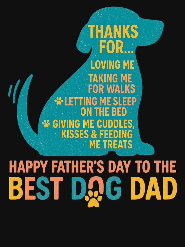 Happy Father’s Day to the Best Dog Dad Gift from Pet by flagylART