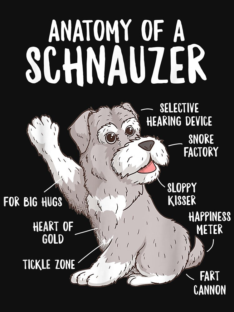 Anatomy Schnauzer Puppy Owner Funny Cute by dianev79