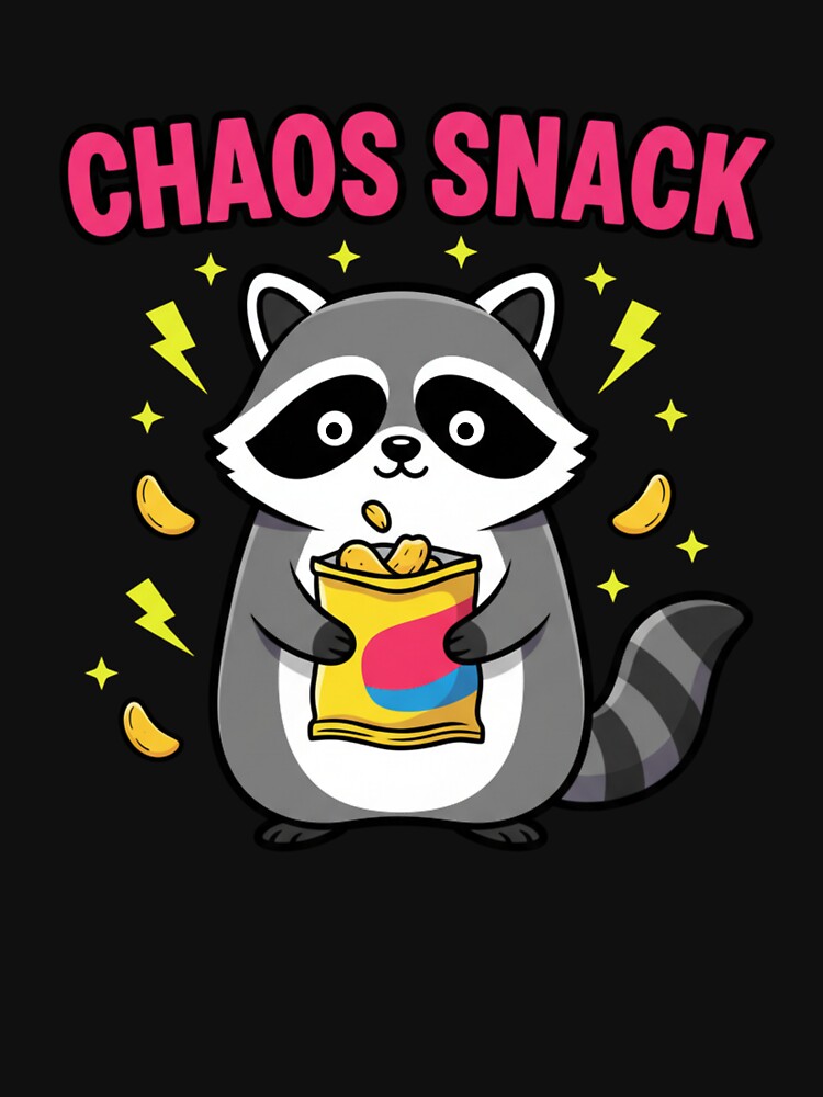 Chaos Snack Funny Raccoon Shirt | Cute Absurd Humor by MotivaChic