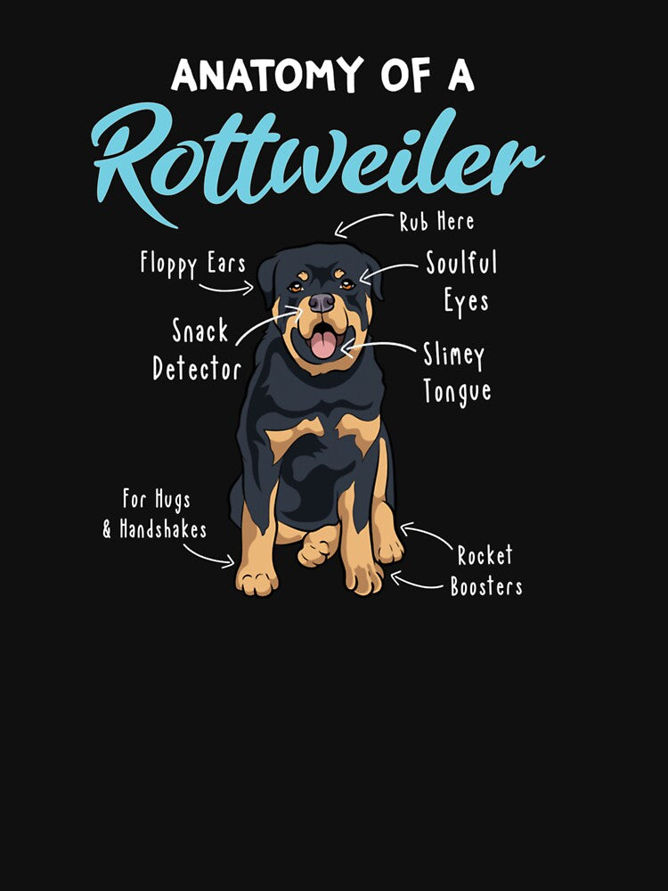 Anatomy Of A Rottweiler Funny Rottweiler Mom Dog Mom Rottie Pullover Hoodie by joh1zwfkristy