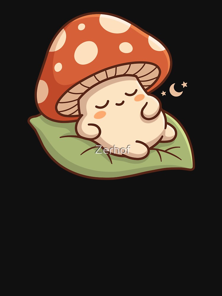 Kawaii Sleepy Mushroom by Zerhof