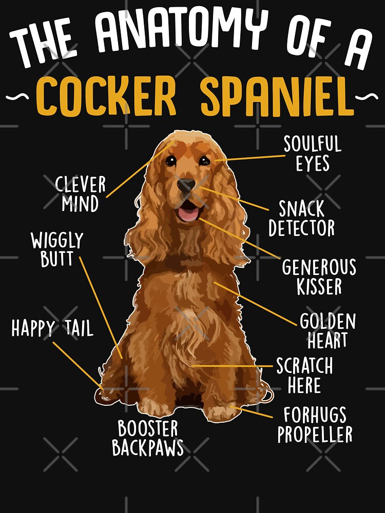 Cocker Spaniel Funny Anatomy Of A Cocker Spaniel Dog Lover by millierandall2