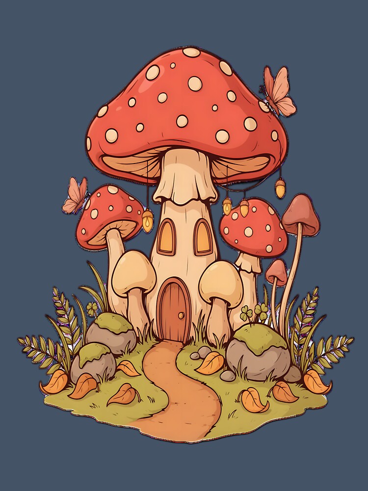 Cottagecore Mushroom Fairy T-Shirt — Magical Mushroom Tee Cottagecore Gift by RizRay